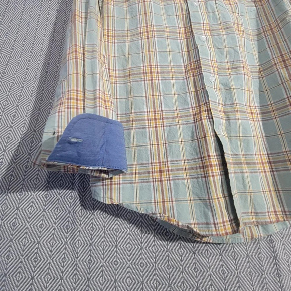 NWOT George Classic Multi-colored Long Sleeve Button Up kle Resistant Size Small - Picture 9 of 15